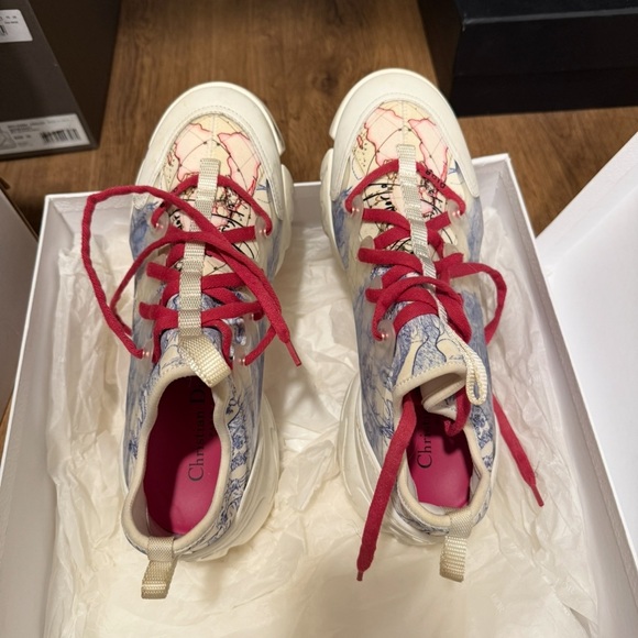 Dior Women's Sneakers - Red Blue Cream